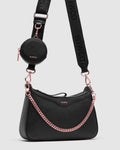 Jett Crossbody Bag - Black Rose Gold