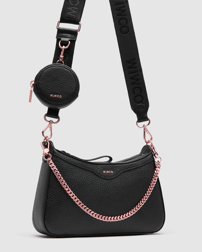 Jett Crossbody Bag - Black Rose Gold
