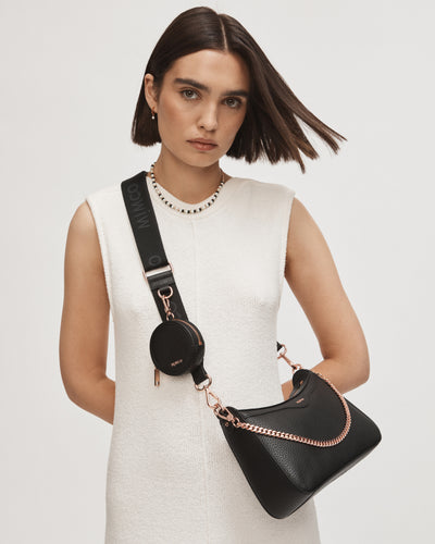 Jett Crossbody Bag - Black Rose Gold