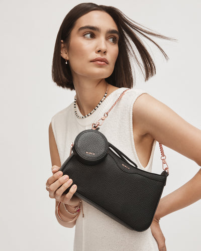 Jett Crossbody Bag - Black Rose Gold