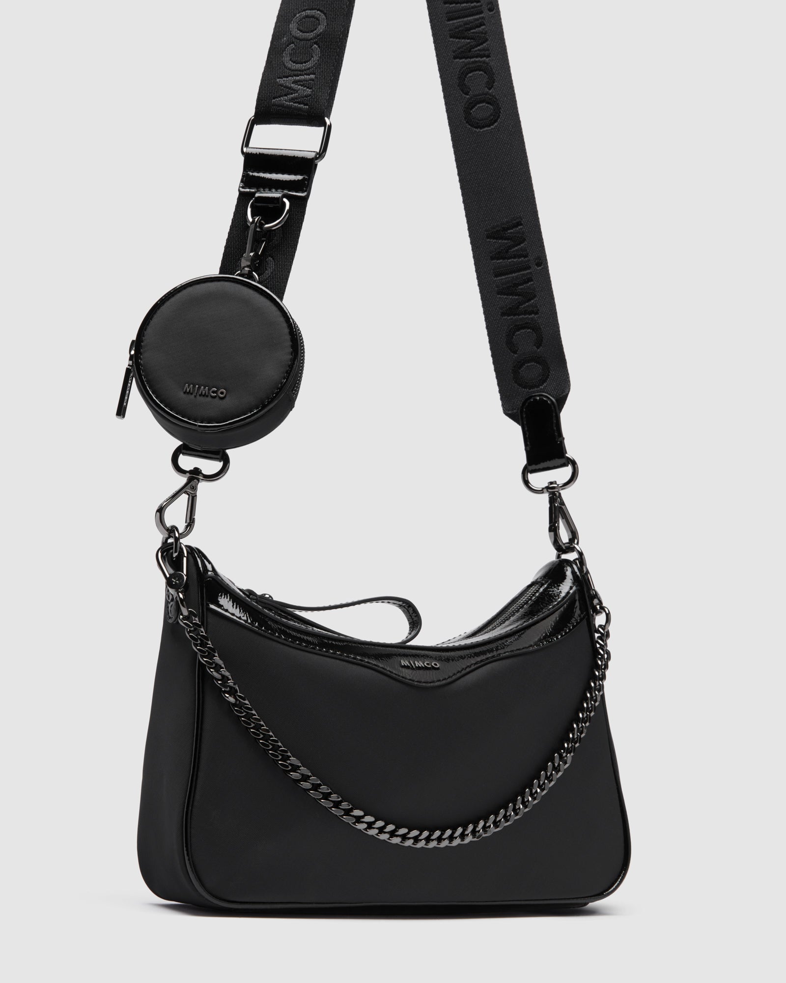 Jett Vegan Crossbody Bag - Black Gunmetal