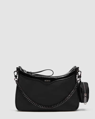 Jett Vegan Crossbody Bag - Black Gunmetal