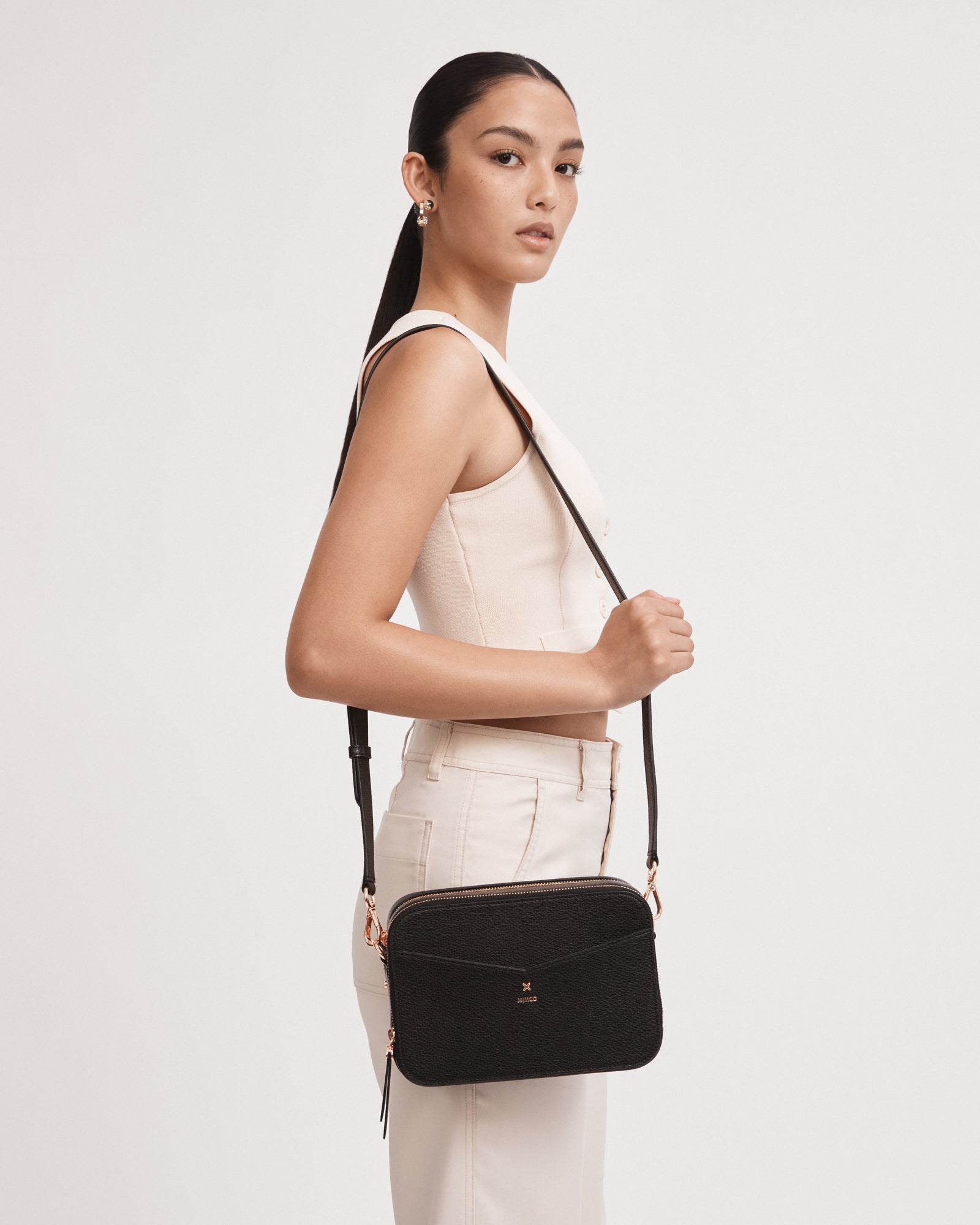 D-Vine Camera Crossbody Bag - Black Rose Gold