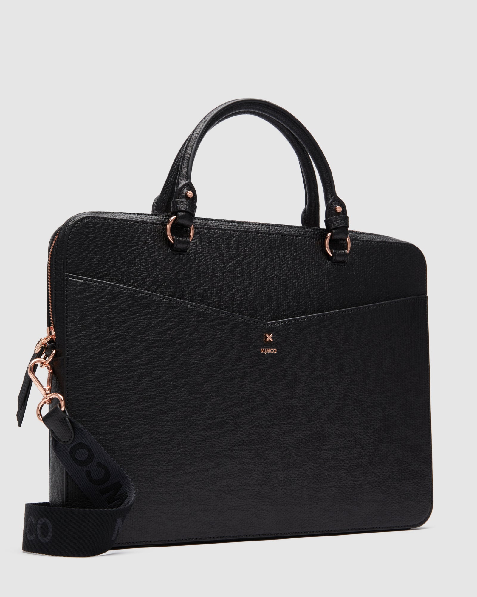 D-Vine Laptop Bag - Black Rose Gold