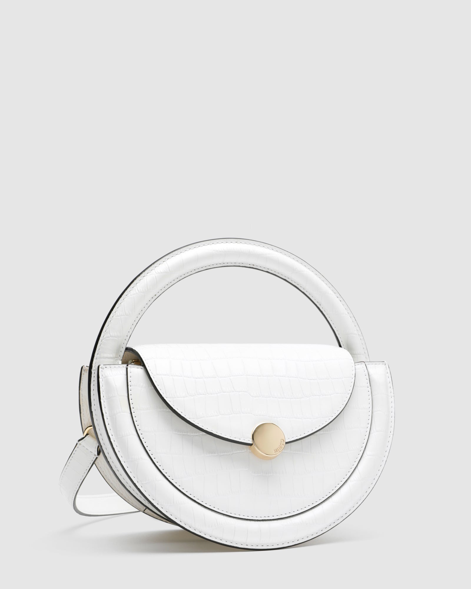 Mod Circle Crossbody Bag - White