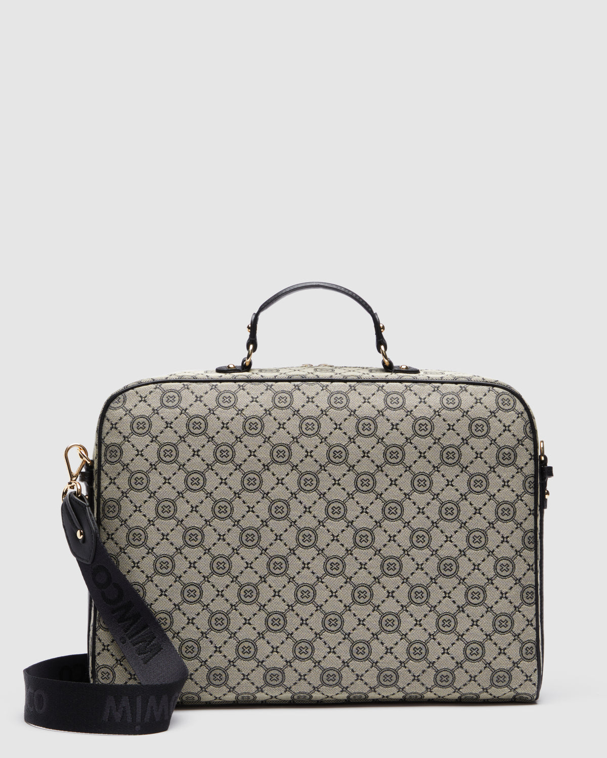 Mim-Gram Laptop Bag - Black Light Gold