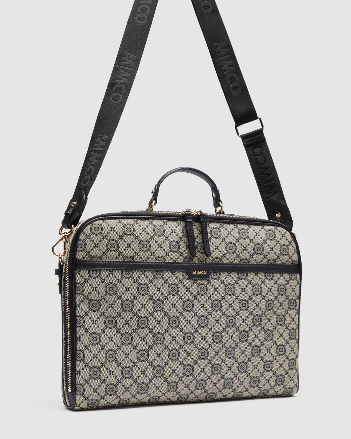 Mim-Gram Laptop Bag - Black Light Gold