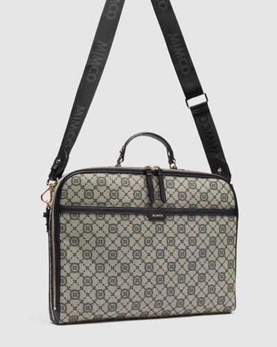 Mim-Gram Laptop Bag - Black Light Gold