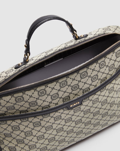 Mim-Gram Laptop Bag - Black Light Gold