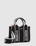 Stevie Micro Tote Crossbody Bag - Black White