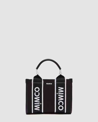 Stevie Micro Tote Crossbody Bag - Black White