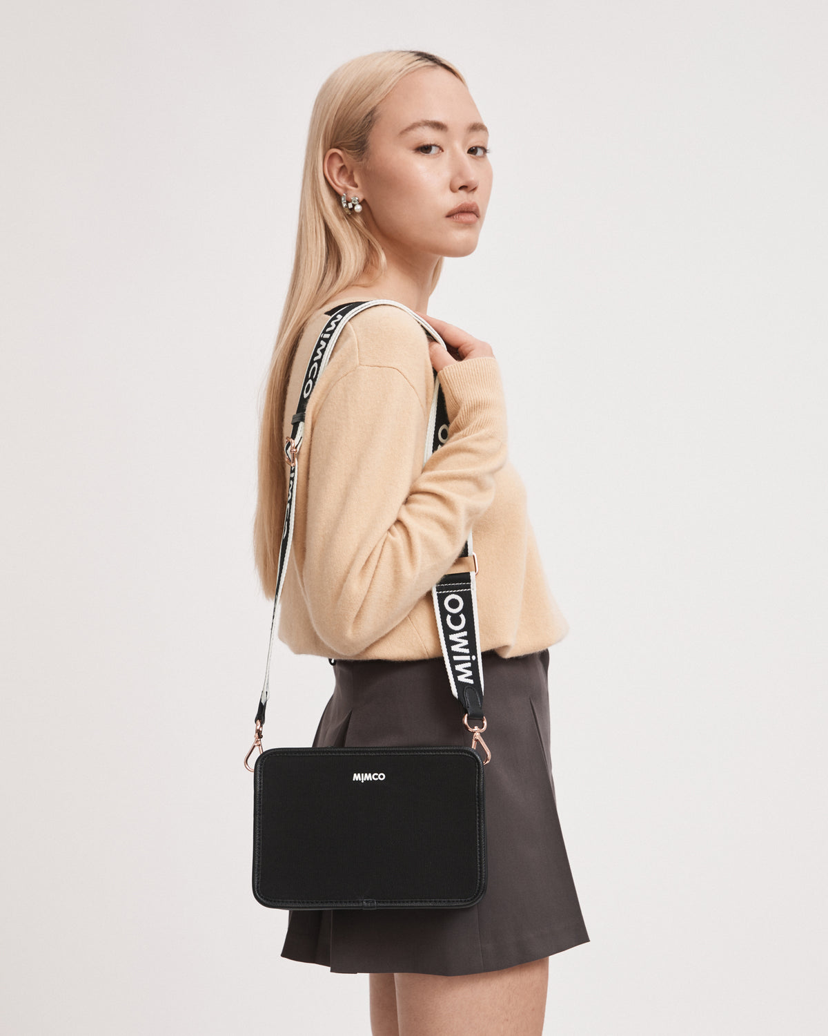 Stevie Crossbody Bag - Black White