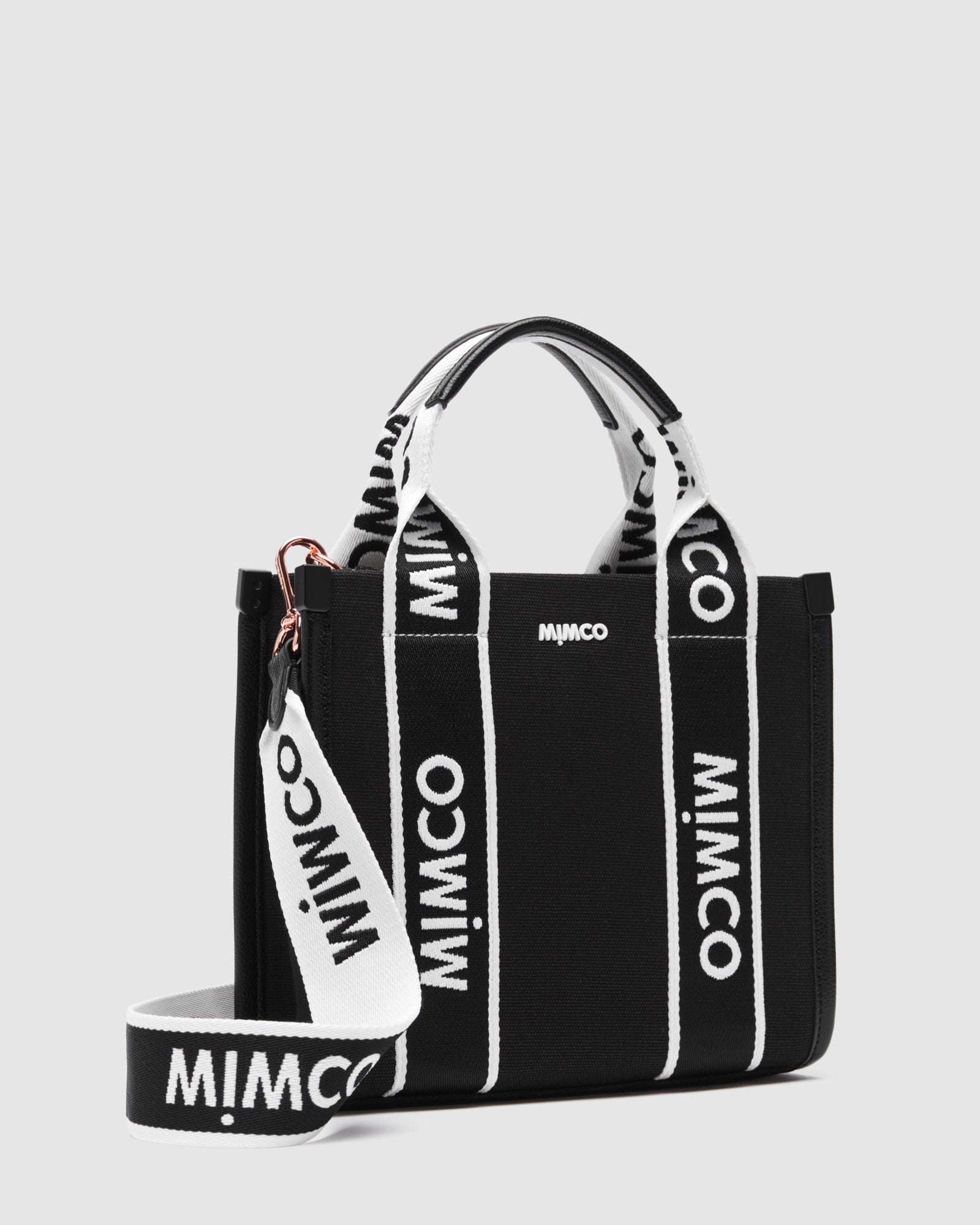 Stevie Mini Tote Bag - Black White