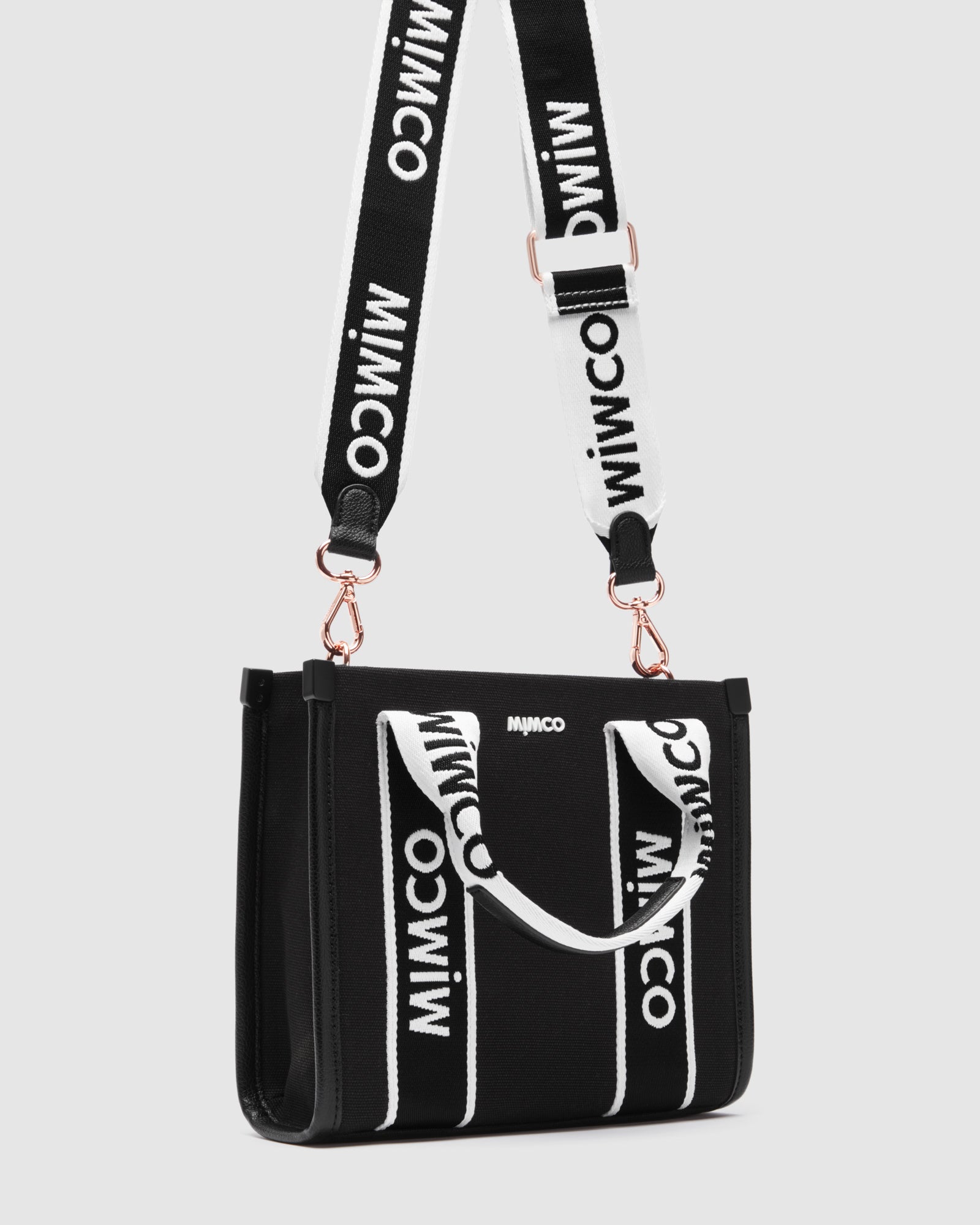 Stevie Mini Tote Bag - Black White