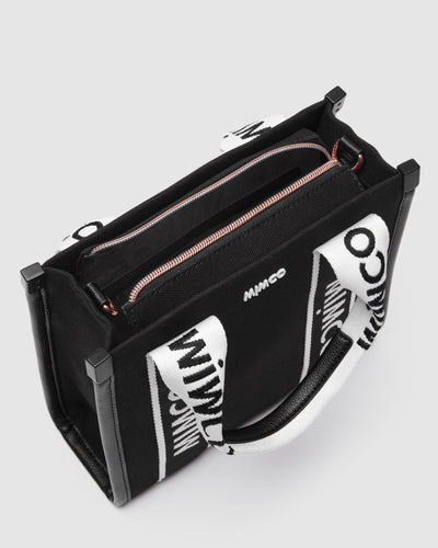 Stevie Mini Tote Bag - Black White