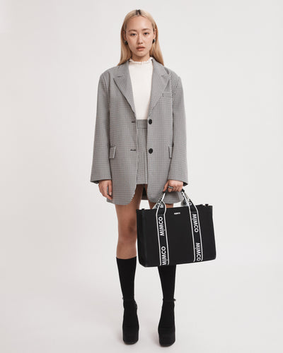 Stevie Tote Bag - Black White