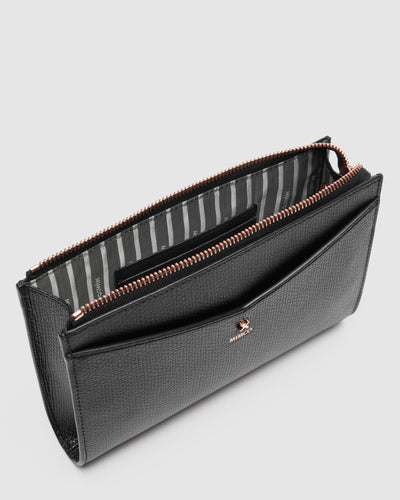 D-Vine Medium Pouch - Black Rose Gold
