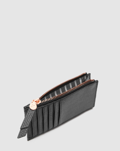D-Vine Slim Wallet - Black Rose Gold
