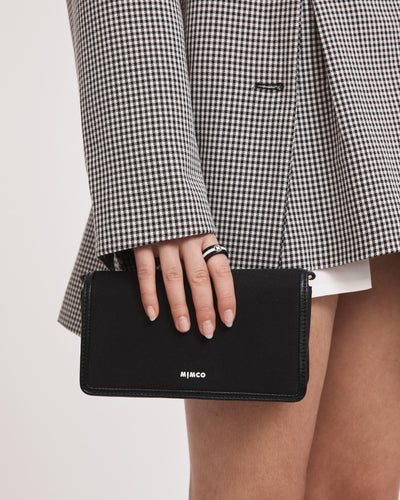 Stevie Wallet Crossbody Bag - Black White
