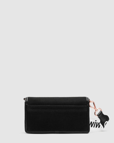 Stevie Wallet Crossbody Bag - Black White