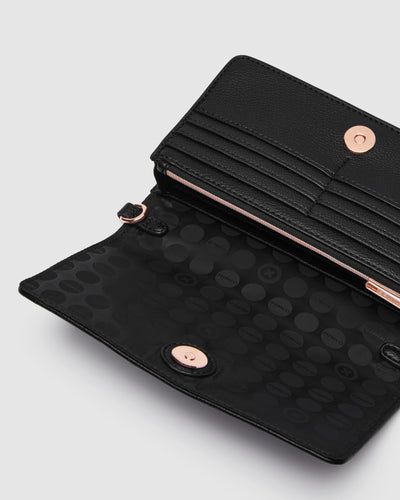 Stevie Wallet Crossbody Bag - Black White
