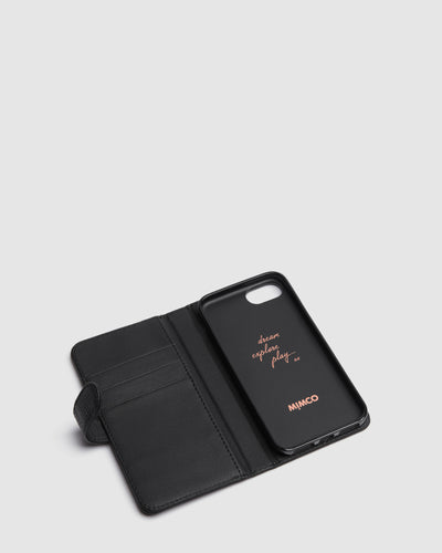 Hendrix Flip Case For Iphone Se-8-7-6S-6 - Black Rose Gold