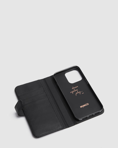 Hendrix Flip Case For Iphone 13-13 Pro - Black Rose Gold