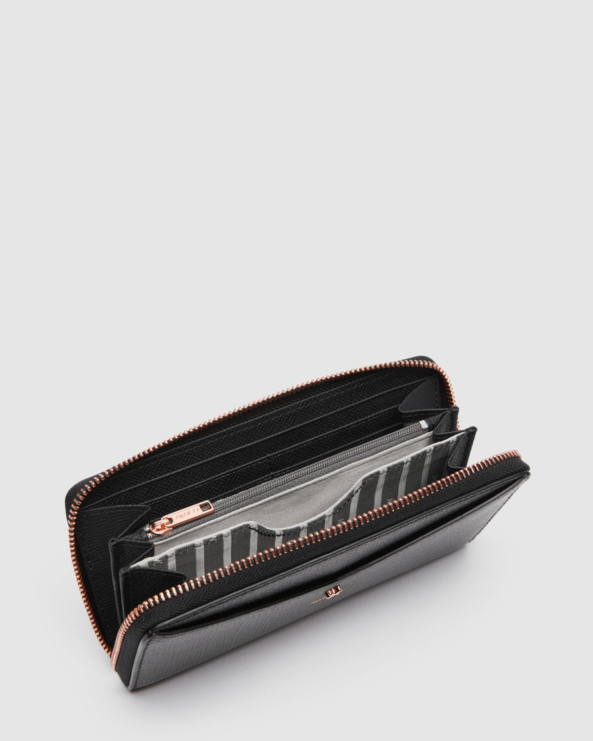D-Vine Large Wallet - Black Rose Gold