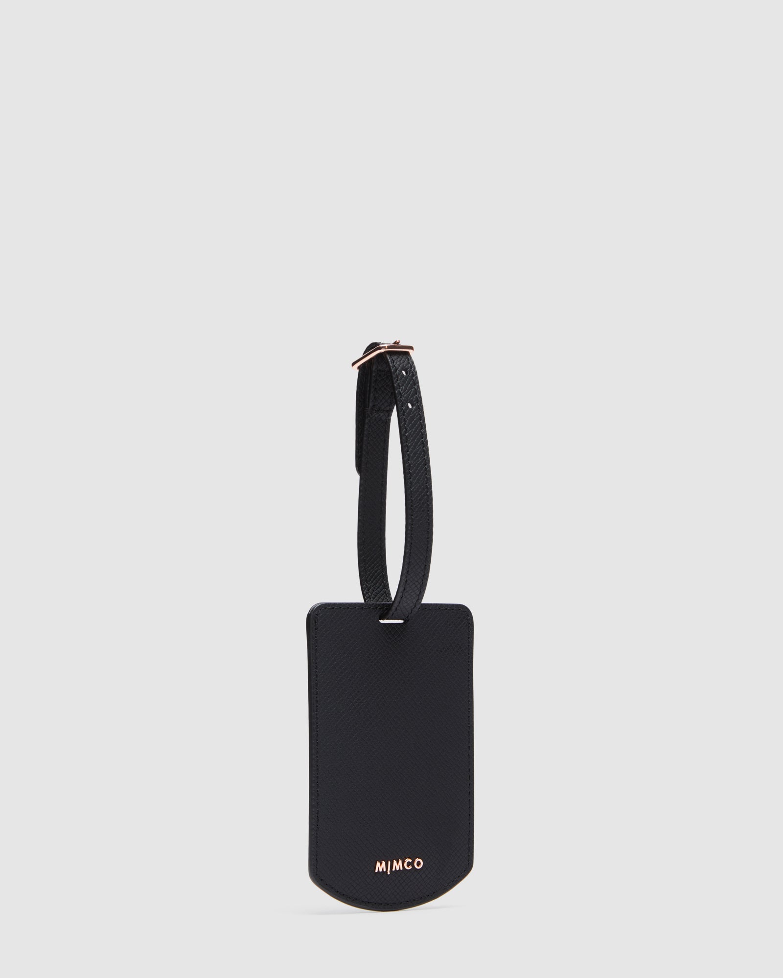 Classico Luggage Tag - Black Rose Gold