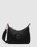 Serenity Crescent Crossbody Bag - Black Rose Gold