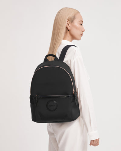 Serenity Backpack Bag - Black Rose Gold