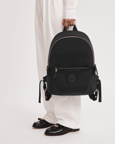 Serenity Backpack Bag - Black Rose Gold