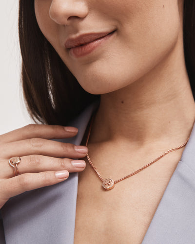 Figment Pendant Necklace - Rose Gold