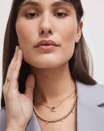 Figment Pendant Necklace - Rose Gold