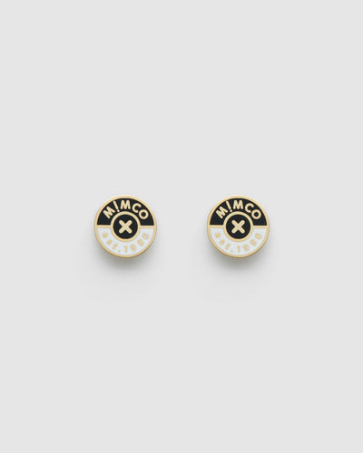 Mod Stud Earrings - Black