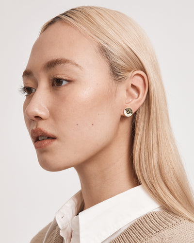 Mod Stud Earrings - Black