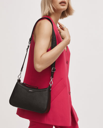 Jett Crossbody Bag - Black Silver