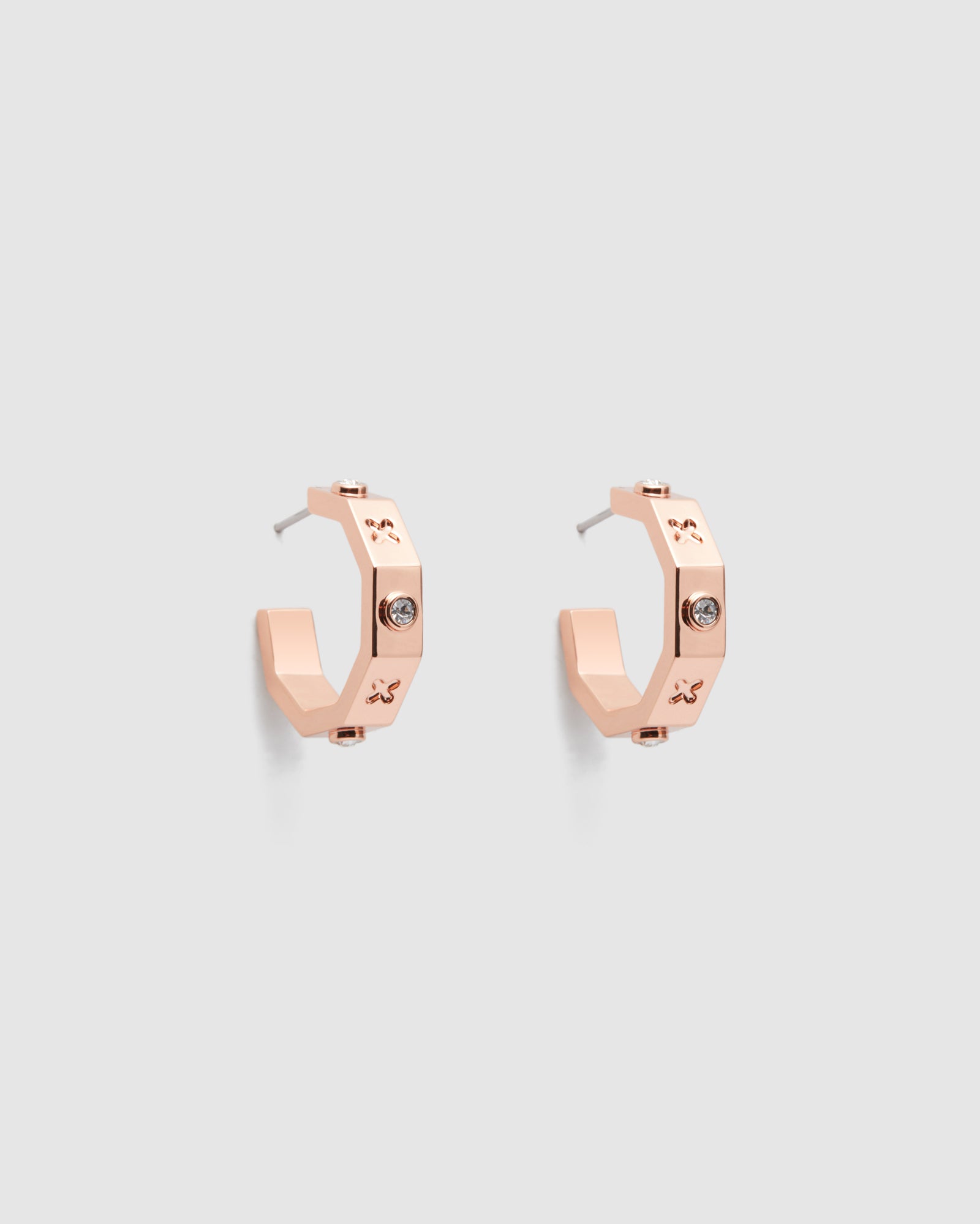 Echo Hoop Earrings - Rose Gold