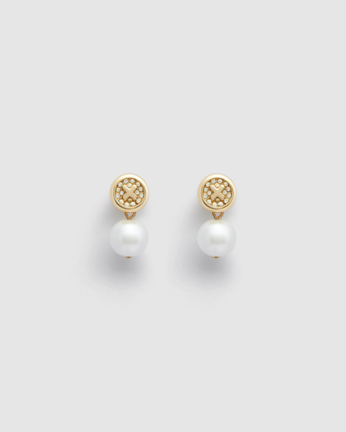 Jollie Drop Stud Earrings - Gold