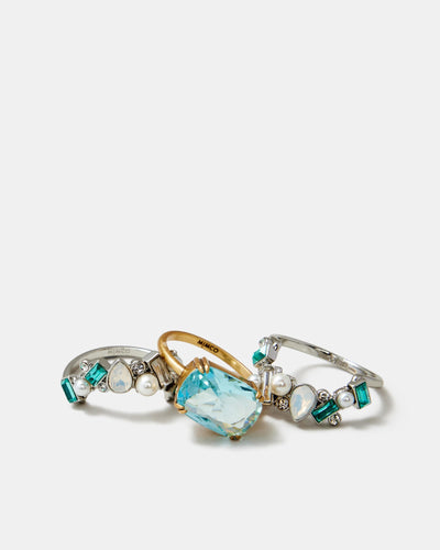 Comet Ring Stack - Lagoon