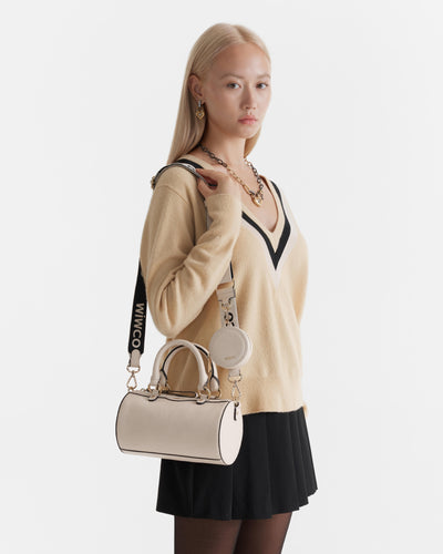 Jett Cylinder Crossbody Bag - Pearl