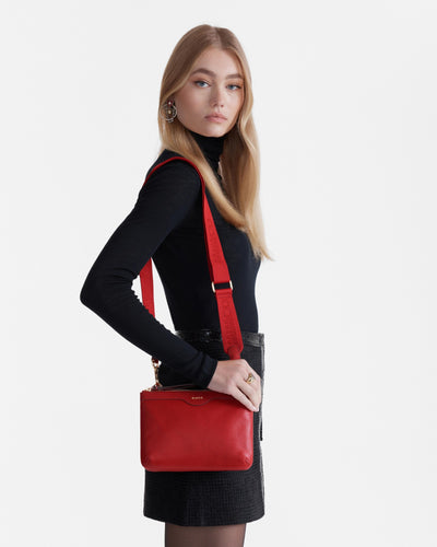 Jett Duo Crossbody Bag - Rich Red