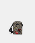 Mim-Gram Varsity Crossbody Bag - Black Gunmetal