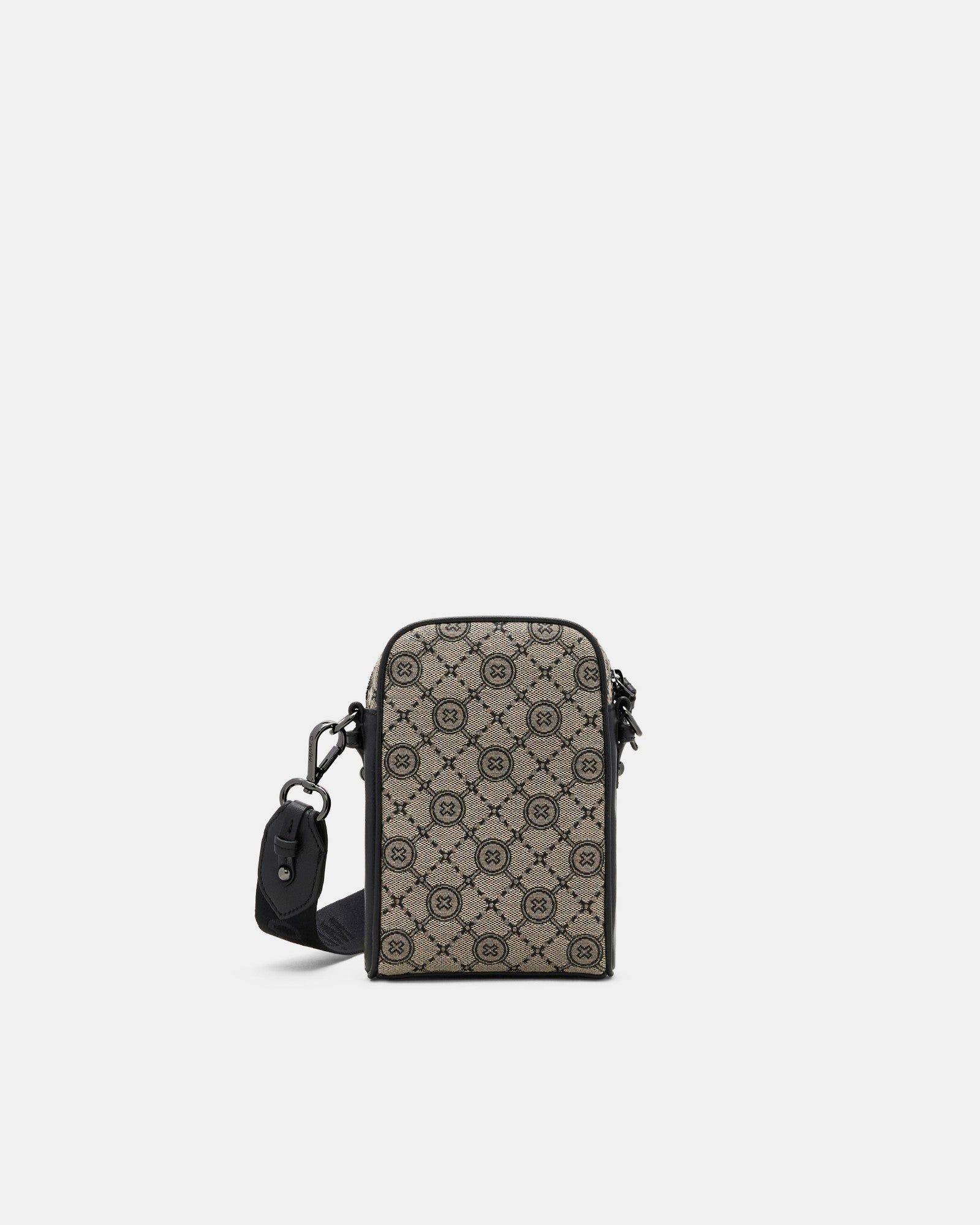 Mim-Gram Varsity Crossbody Bag - Black Gunmetal