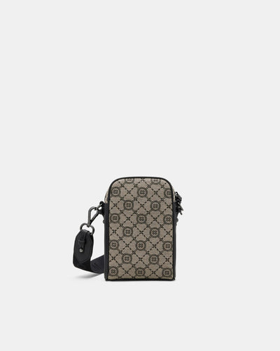 Mim-Gram Varsity Crossbody Bag - Black Gunmetal