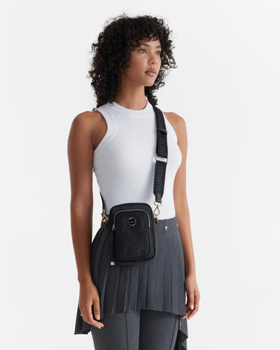 Nextalgia Phone Crossbody Bag - Black Light Gold