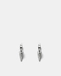 Tinka Charm Hoop Earrings - Silver