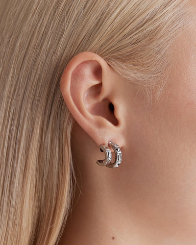 Ringo Hoop Earrings - Silver