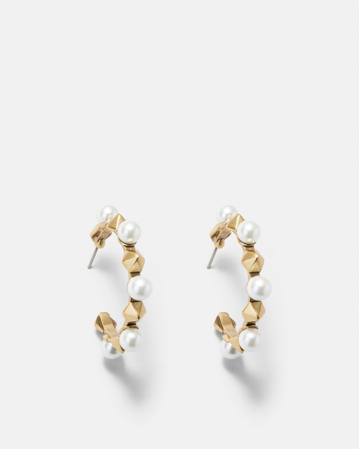 Penny Hoop Earrings - Pearl