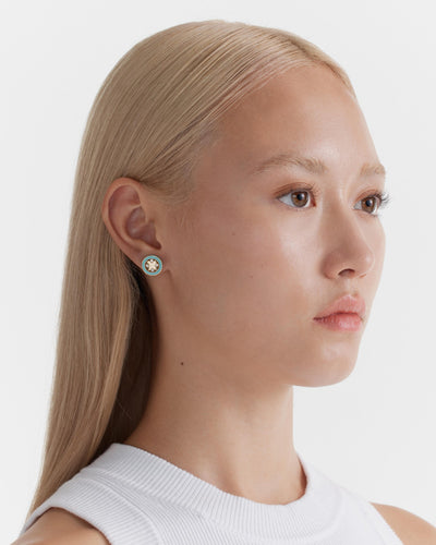Supermicra Halo Stud Earrings - Lagoon